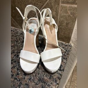 Aldo White Strappy Heels